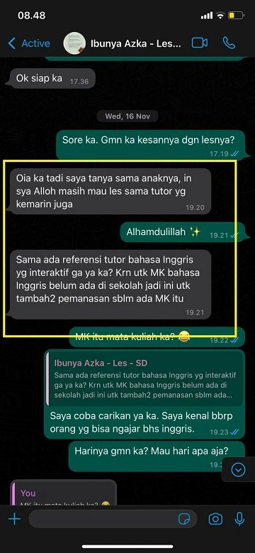 Testimoni les privat Purwokerto - Galeri 1
