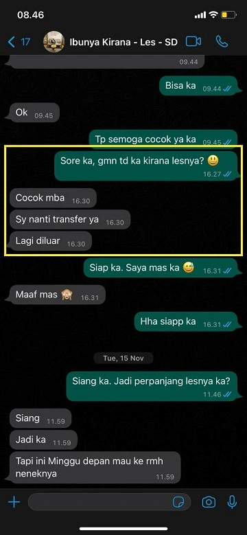 Testimoni les privat Purwokerto - Galeri 4